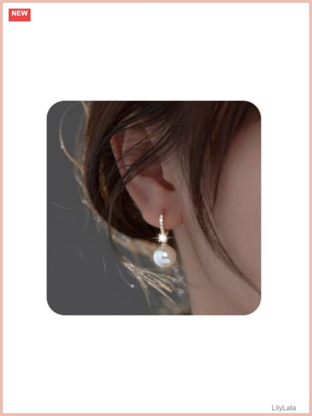 14K Gold Plated Pearl Dangle Earrings Hypoallergenic Leverback